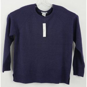 New Sweet Romeo Modern Girl Women's Small Purple Raglan Ribbed Pullover‎ Sweater